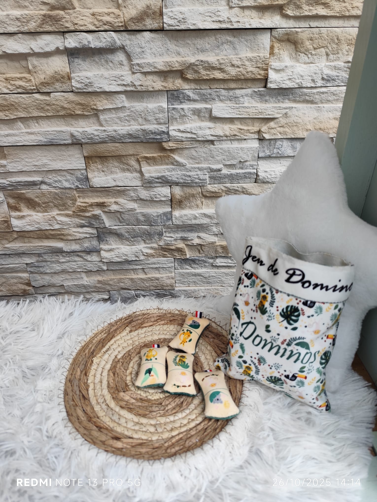 jeu de dominos en tissu – fait main jeu de dominos en tissu – fait main